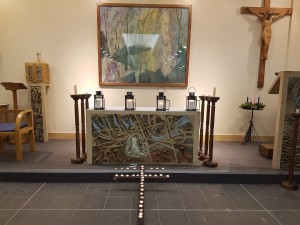 Altar set up for Mass