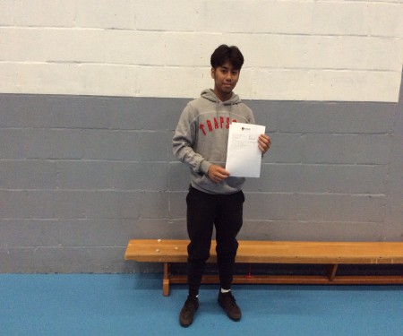 Student with A level results