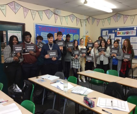 Year 12 Criminology students with their certificates
