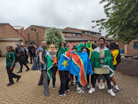 Students and staff on Culture Day